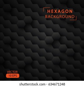 Abstract hexagon vector background. Pattern design template. Seamless black shiny hi-tech hexagonal pattern vector. Abstract background for design. Modern design  vector illustration 10 EPS. 