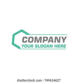 Abstract hexagon vector logotype. Line hexagon creative simple logo design template. Universal geometric symbol font icon. finance with hexagon logo. graduation business