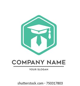 Abstract hexagon vector logotype. Line hexagon creative simple logo design template. Universal geometric symbol font icon. finance with hexagon logo. graduation business