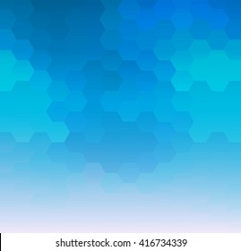 Abstract Hexagon Vector Abstract Mosaic Background For your design Blue Shape hexagon