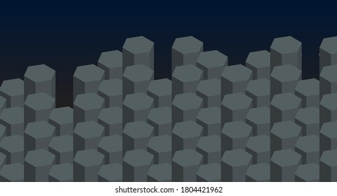 Abstract hexagon wallpaper or background