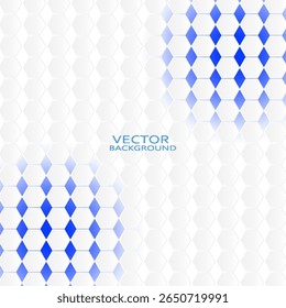 Abstract. Hexagon white background , blue light and shadow. Vector.
