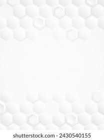 Abstrakt. Hexagon weißer Hintergrund. Licht und Schatten. Vektor.