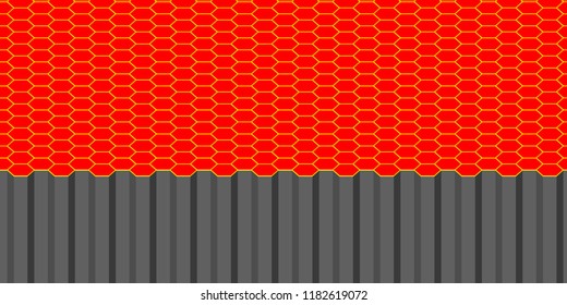 Abstract hexagonal background. 3d Vector illustration. Futuristic technology style.