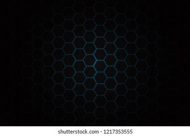 Abstract hexagonal background with blue color, Vector illustration eps 10