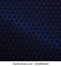 Abstract Hexagonal Background Blue Light Games Stock Vector (Royalty ...