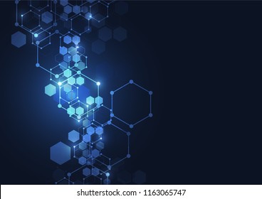 Abstract hexagonal background consisting of cells. Vector illustration