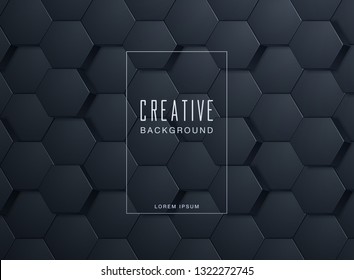 Abstract hexagonal background. Futuristic technology concept. 3d vector illustration
