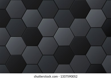 Abstract hexagonal background. Futuristic technology concept. 3d vector illustration.