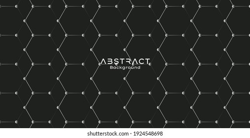 Abstract hexagonal background with gradient circle. Vector EPS.10