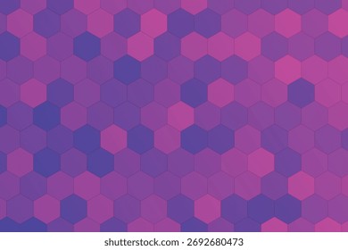 Abstract Hexagonal Background with Gradient Purple and Pink Tones for Modern Design and Visual Appeal