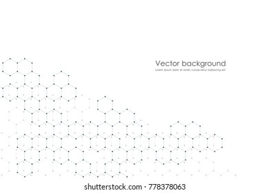 Abstract hexagonal background. Medical, scientific or technological concept. Geometric polygonal graphics. vector illustration