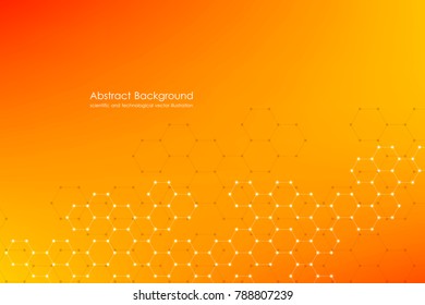 Abstract hexagonal background. Medical, scientific or technological concept. Geometric polygonal graphics. vector illustration