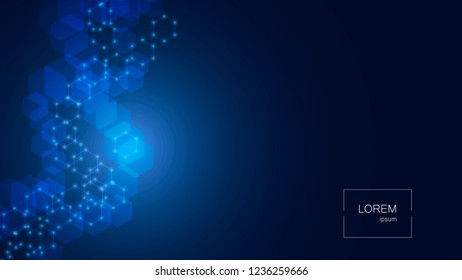 Abstract hexagonal background. Technology design. Vector illustration