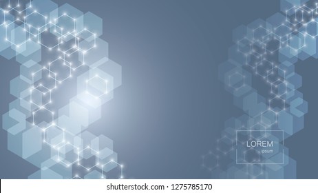 Abstract hexagonal background. Technology design. Vector illustration