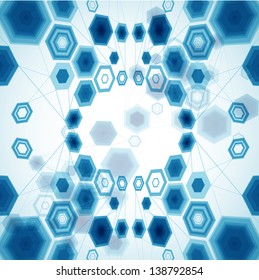 Abstract Hexagonal Background. Vector