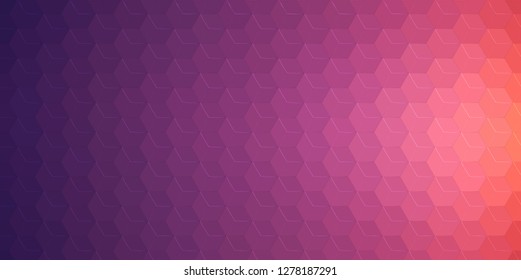 Abstract hexagonal background. Vector geometric background with hexagons and gradient effect. Bright color vector background illustration.