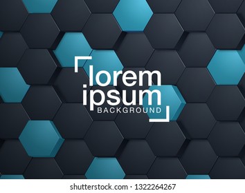 Abstract hexagonal background. Vector illustration