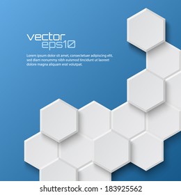 Abstract hexagonal background. Vector illustration