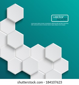 Abstract hexagonal background. Vector illustration