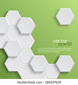 Abstract hexagonal background. Vector illustration