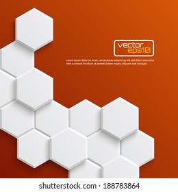 Abstract hexagonal background. Vector illustration