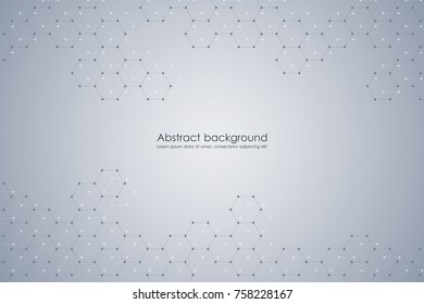 Abstract hexagonal background, vector illustration