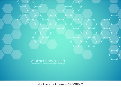 Fundo hexagonal abstrato, ilustração vetorial