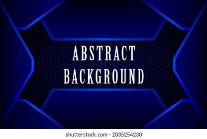 Abstract hexagonal blue background. Suitable for wallpaper or presentation background