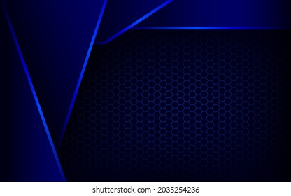 Abstract hexagonal blue background. Suitable for wallpaper or presentation background