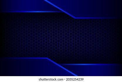 Abstract hexagonal blue background. Suitable for wallpaper or presentation background