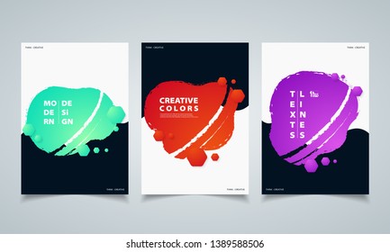 Abstract hexagonal colorful fluid geometric shape banners brochure. You can use for ad, poster, book, template, annual report, cover, artwork. illustration vector eps10