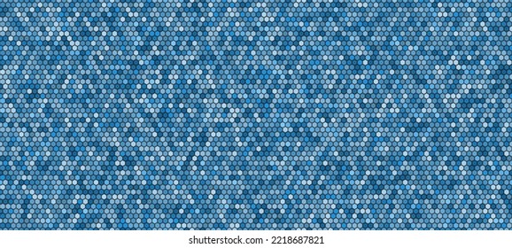 Abstract hexagonal dark blue background geometric grid seamless pattern