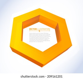 Abstract hexagonal design for your business promotional artwork. Graphic design for flyers, banners, presentations. Vector illustration.