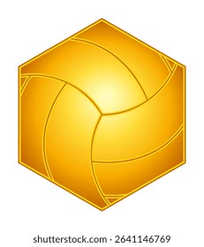Abstract hexagonal fragment of the golden ball