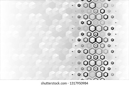 Abstract hexagonal geometric background. Business presentation for web design, banner. Technology polygonal concept.