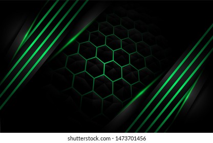 Abstract hexagonal green background. modern abstract background. 
