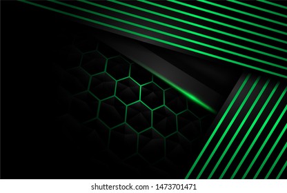 Abstract hexagonal green background. modern abstract background. 