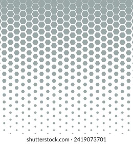 Abstract hexagonal halftone background. Vector illustration