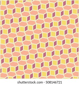 Abstract hexagonal honeycomb background. Isometric Vector illustration. Geometric background. Abstract vector with colorful hexagonal honey combs