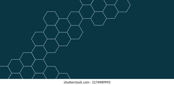Abstrakte, sechseckige Honigwabenmuster, wissenschaftlicher Hintergrund