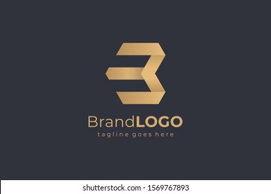 Abstract Hexagonal Letter E and B Business Logo. Flat Vector Logo Design Template Element