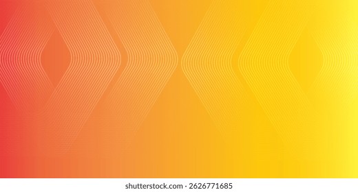 Abstract hexagonal lines on a gray background, red and yellow, featuring geometric stripe line art. Perfect for posters, brochures, covers, websites, and banners. eps 10