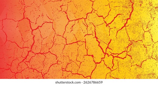 Abstract hexagonal lines on a gray background, red and yellow, featuring geometric stripe line art. modern trendy design