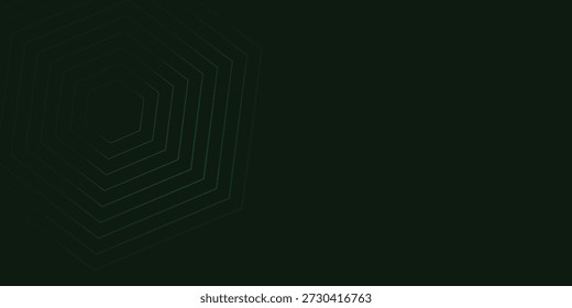 Abstrakte sechseckige Linien auf grünem Hintergrund. Geometrisches Linien-Design für Poster, Flyer, Cover, Websites und Banner.

