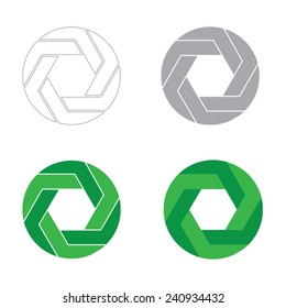 Abstract Hexagonal Logo And Design Elements - Illustration