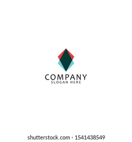 abstract hexagonal logo vector design with multicolored, simple, and elegance styles