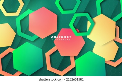 Abstract hexagonal modern background vector