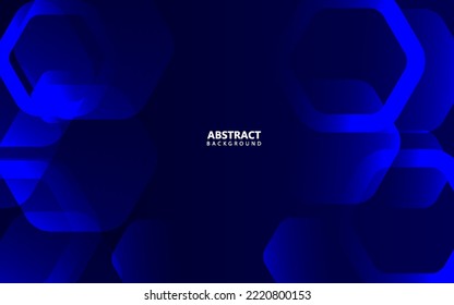 Abstract hexagonal modern blue color background