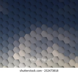 Abstract hexagonal molecule background. Futuristic, technology, biological, clean and modern style